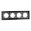 Миниатюра фото рамка 4-постовая mono electric style glass чёрное стекло 107-720000-163 | 220svet.ru