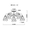Миниатюра фото потолочная люстра myfar nicole mr1661-5c | 220svet.ru
