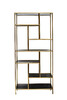 Миниатюра фото стеллаж золотистый/темн garda decor 46as-sh1452-gold | 220svet.ru