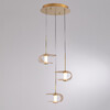 Миниатюра фото подвесной светодиодный светильник delight collection md24020901-3a gold/cognac | 220svet.ru