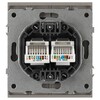 Миниатюра фото розетка эра arktik 16-3108-07 информационная двойная 2xrj45 титан б0070490 | 220svet.ru