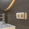 Миниатюра фото розетка двойная с заземлением werkel gallant шампань рифленый w5072110 | 220svet.ru