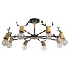 Миниатюра фото люстра на штанге loft it sven 10024/8 black | 220svet.ru