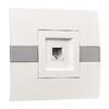Миниатюра фото розетка телефонная rj11 mono electric eсо 3 кат белый 101-010104-124 | 220svet.ru