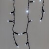 Миниатюра фото гирлянда бахрома 3,1 x 0,5 м белая 220в, 120 led, провод черный каучук 2,3мм, ip65 ltc eco120-1-2w | 220svet.ru