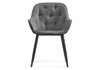 Миниатюра фото стул на металлокаркасе woodville олму серый / черный 607897 | 220svet.ru