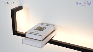 Миниатюра фото настенный светильник odeon light grafic 7153/10wl черный | 220svet.ru