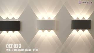Миниатюра фото уличный настенный светодиодный светильник crystal lux clt 023w2 wh | 220svet.ru