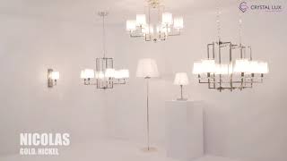 Миниатюра фото бра crystal lux nicolas ap1 gold/white | 220svet.ru